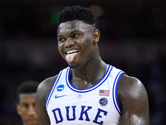 Zion Williamson Duke college basketball career stats