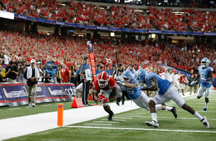 Georgia RB, Brian Herrien's first career TD