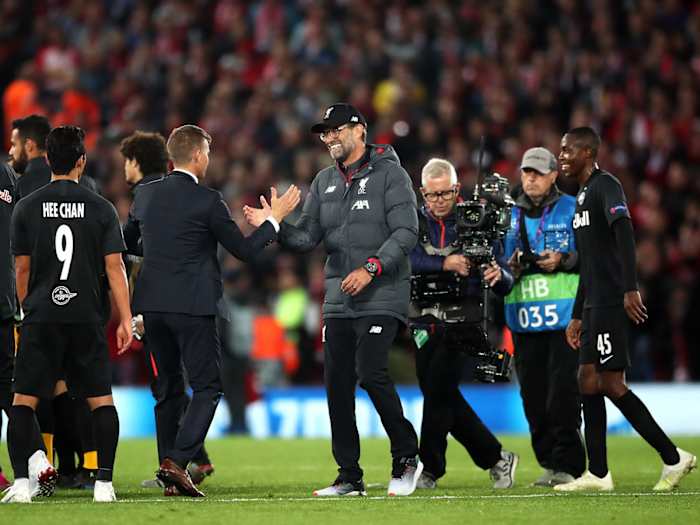 Jesse Marsch and Jurgen Klopp