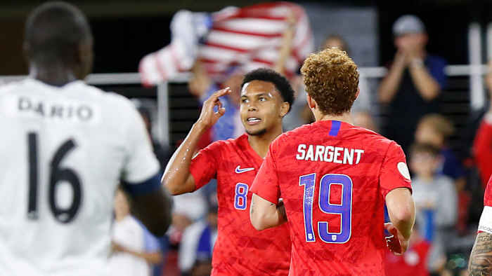 Weston McKennie scores a hat trick vs Cuba