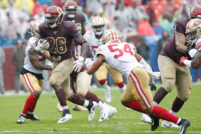 Adrian Peterson rushes vs 49ers