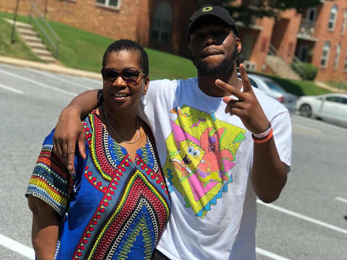 David Ugochukwu and his mother, Lucy.