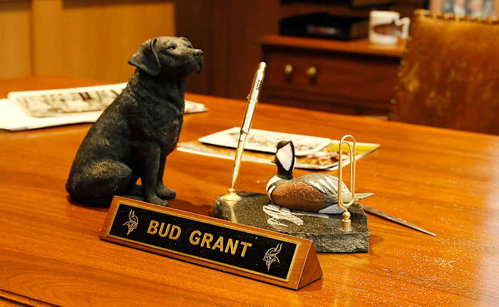 The Vikings gave Bud Grant an office at the new facilities.