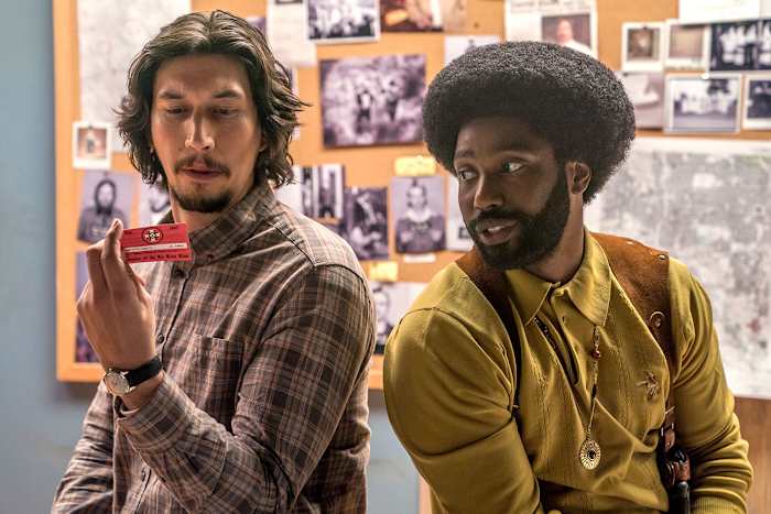 Washington and Adam Driver in ‘BlacKkKlansman.’