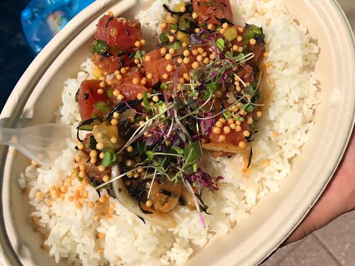 Poke bowl from Poke Yachty.