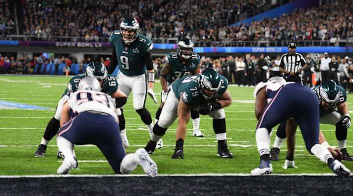 On ‘Philly Special,’ the most important job for Johnson and Brooks was not to jump the gun as Foles fooled the Patriots.