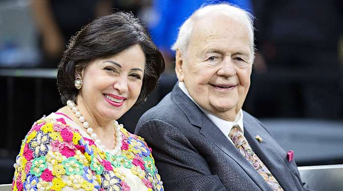 Tom Benson and his wife Gayle.