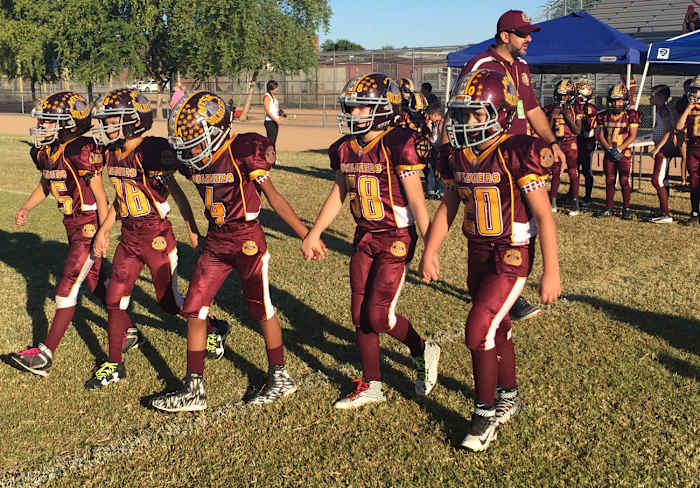 The Mesa Soldiers take the field.