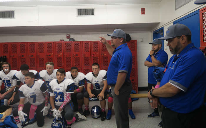 Dalton Mills talks to the Sultans.