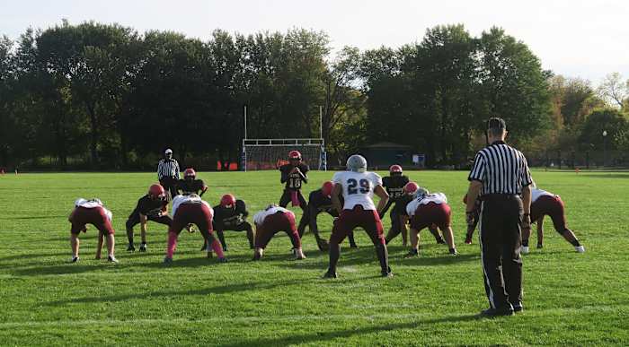 Von Steuben in formation.