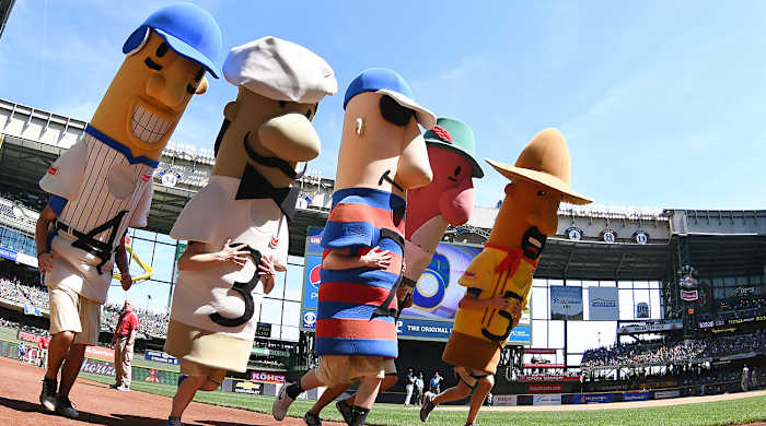 The famous Racing Sausages at Miller Park.