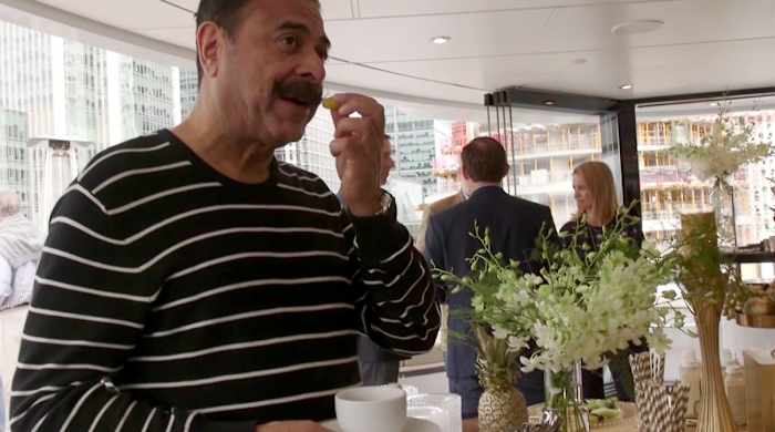 Brunch aboard the boat.