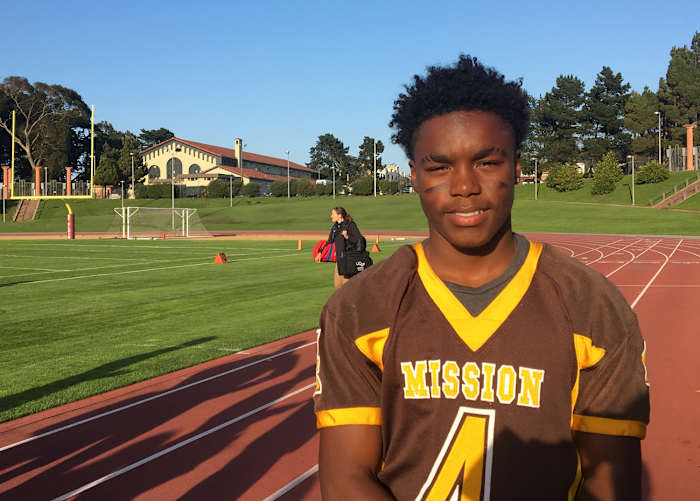 Jamal Dixon of Mission High. He has four college acceptances so far.