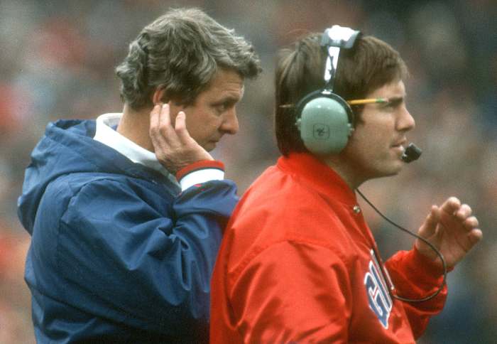 Before he was defensive coordinator for the Giants, Belichick served as linebackers and special teams coach for Bill Parcells in the early 1980s.
