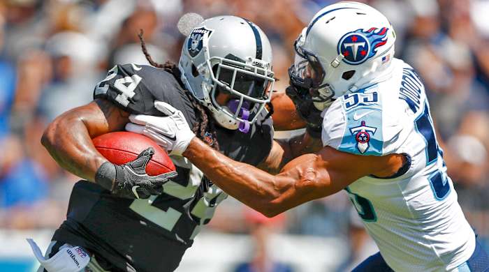 Sunday’s game was Marshawn Lynch’s first NFL action since a January 2016 playoff loss.