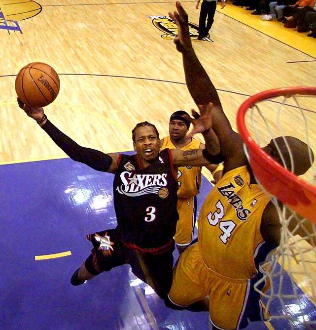 Allen Iverson and Shaquille O'Neal