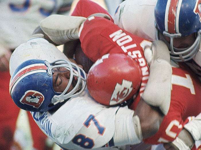 Richie “Tombstone” Jackson wraps up a Chief, November 1969.