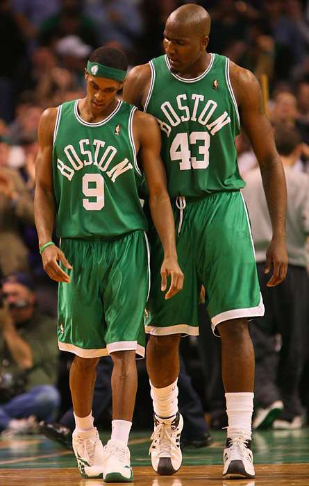 Rajon Rondo and Kendrick Perkins