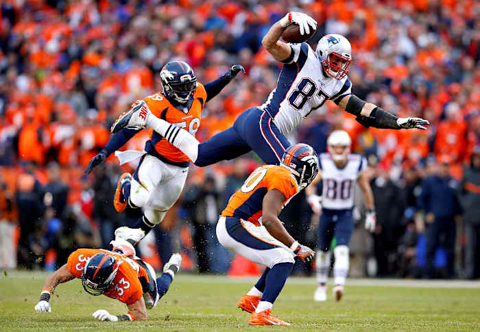 Gronkowski had 15 catches and three TDs in two playoff games last season.
