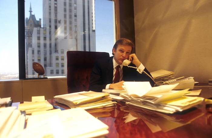 Trump at work, 1984. 