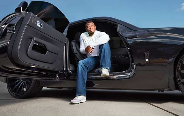 At home in Florida, Griffey takes pride in the contents of his 10-car garage.