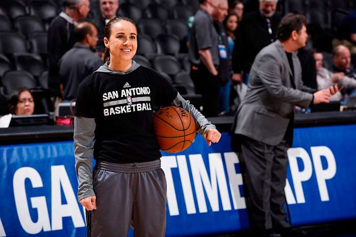 Becky Hammon was an assistant coach for the Spurs from 2014-’22 before taking over the WNBA’s Aces.