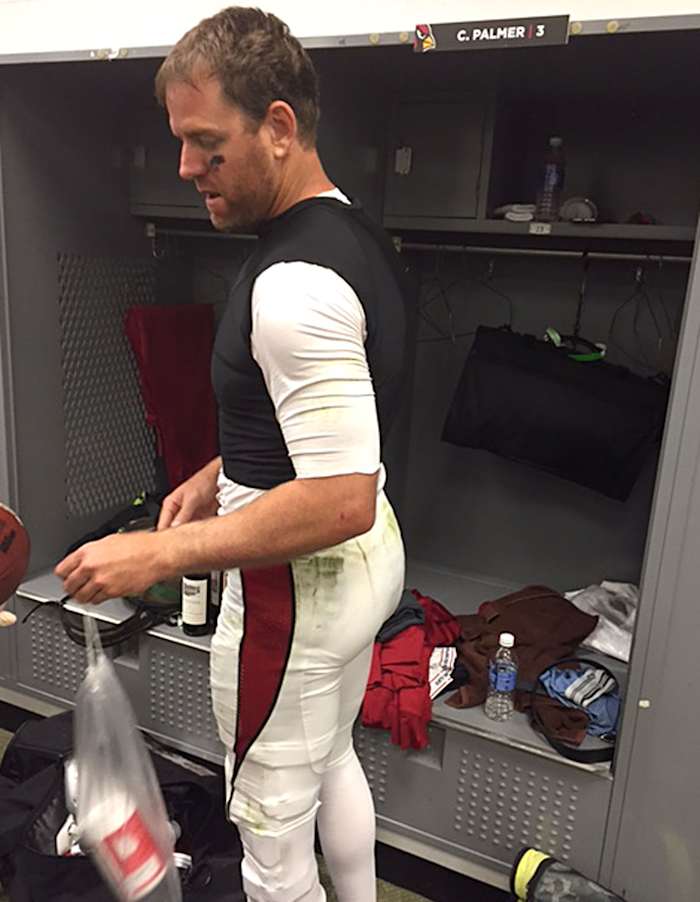 Packing up after the win. Palmer welcomed the bye that was to come.