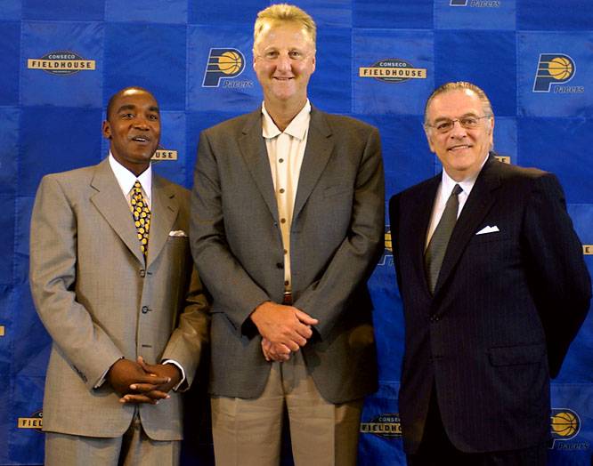  Larry Bird, Isiah Thomas and Donnie Walsh 