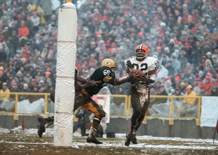 The championship game at Green Bay on Jan. 2, 1966, Brown’s final NFL game. (Tony Tomsic/Sports Illustrated)