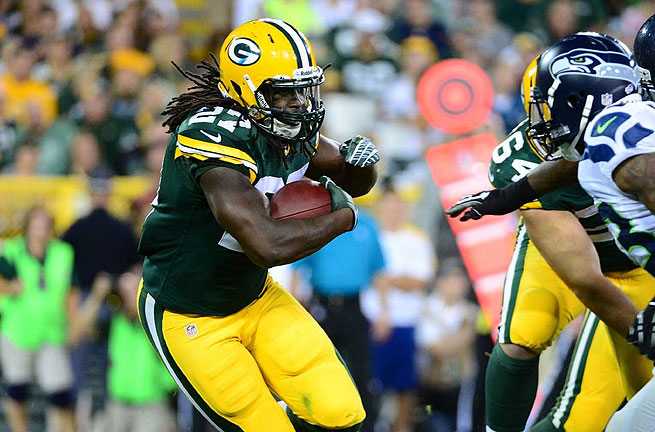 Rookie back Eddie Lacy was a workhorse for the Packers in the absence of Aaron Rodgers.