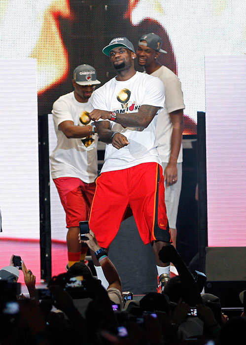 LeBron James, Chris Bosh and Dwyane Wade
