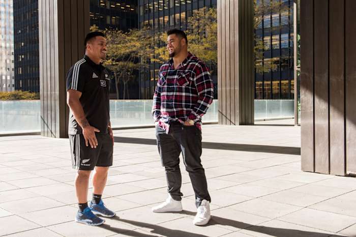 Mealamu, at 5-11, 240 pounds, and Paea, at 6-1, 300, share a love of both sports. (Megan Bearder for The MMQB)