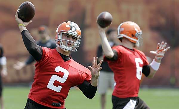 Cleveland Browns treating Johnny Manziel as third-string quarterback on OTA depth chart