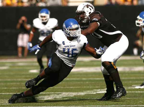 Khalil Mack (46) is one of the most dynamic players in this draft class. (Kevin Tanaka/AP)