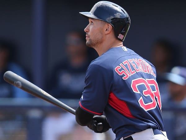 Grady Sizemore's strong spring earned him a starting job on this year's Red Sox. (Leon Halip/Getty Images)