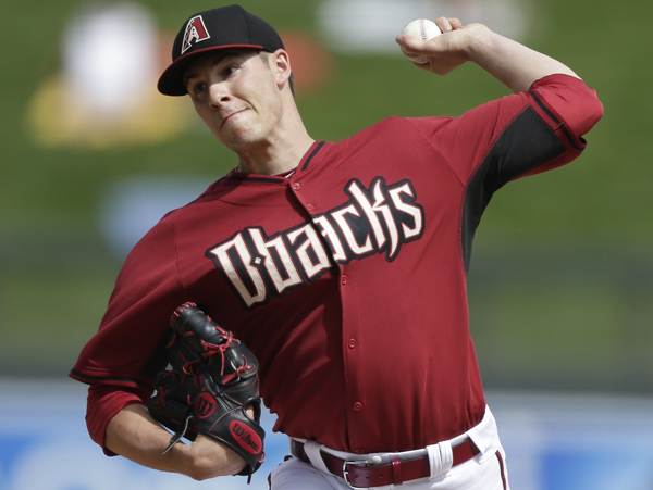 Patrick Corbin's season is in jeopardy due to a partially torn elbow ligament. (Gregory Bull/AP)