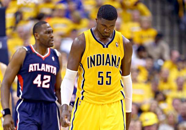 Roy Hibbert's Pacers are  desperate and increasingly dysfunctional. (Andy Lyons/Getty Images)