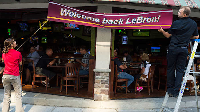 The city of Cleveland welcomed LeBron home when the news of his return broke around 12:15 PM on Friday.