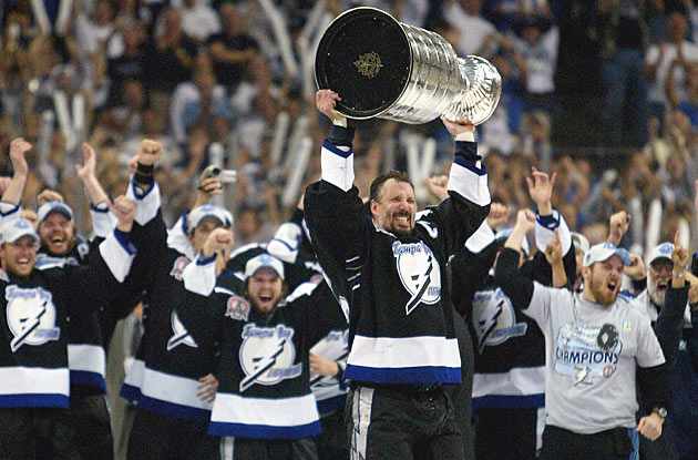 At long last, in his 20th NHL season, Lightning captain Dave Andreychuk got to hoist the Cup.