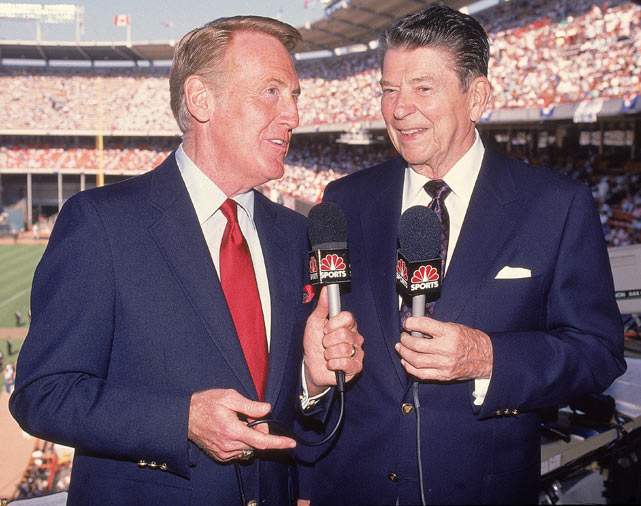Vin Scully and Ronald Reagan