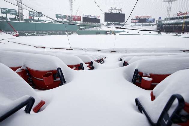 fenway park snow