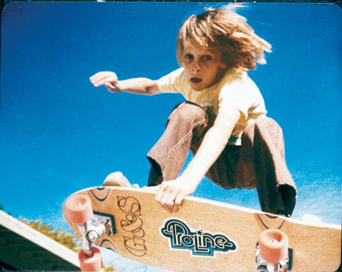 Tony Hawk already skateboarding at 9 years old.
