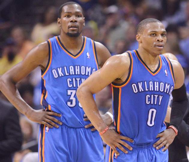 Kevin Durant Russell Westbrook Thunder 630 blue