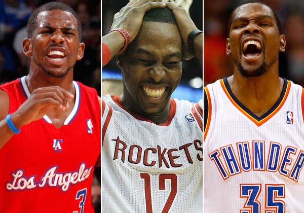 Chris Paul, Dwight Howard and Kevin Durant