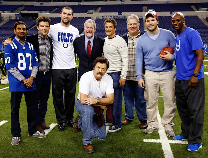 2012-Aziz-Ansari-Adam-Scott-Andrew-Luck-Jim-Irsay-NIck-Offerman-Rob-Lowe-Jim-O'Heir-Chris-Pratt-Reggie-Wayne.jpg