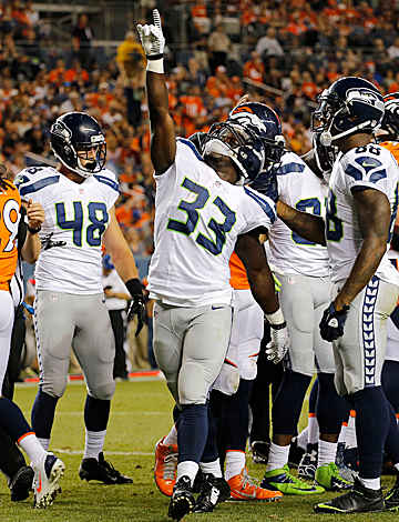 The arrow is pointing up for Christine Michael, who might be too good to stay on Seattle's bench again. (Jack Dempsey/AP)