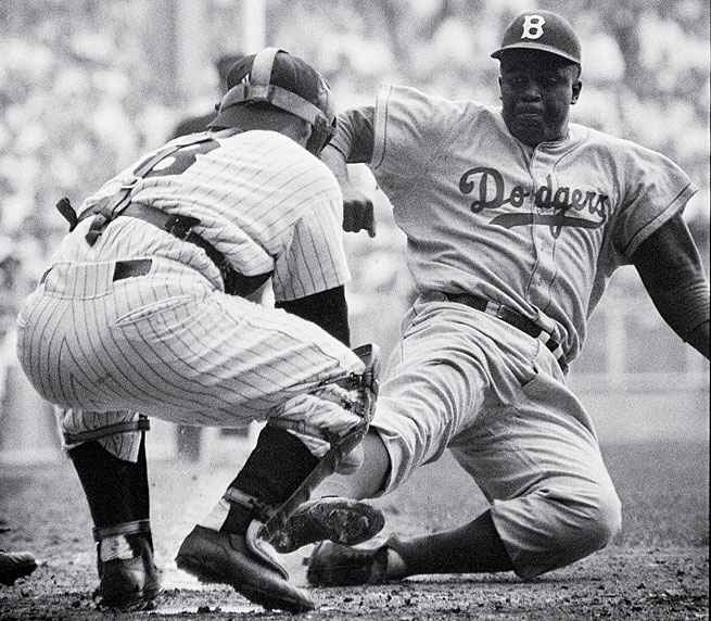 In a career filled with memorable moments, perhaps Jackie Robinson's most famous was his steal of home in Game 1 of the 1955 World Series.