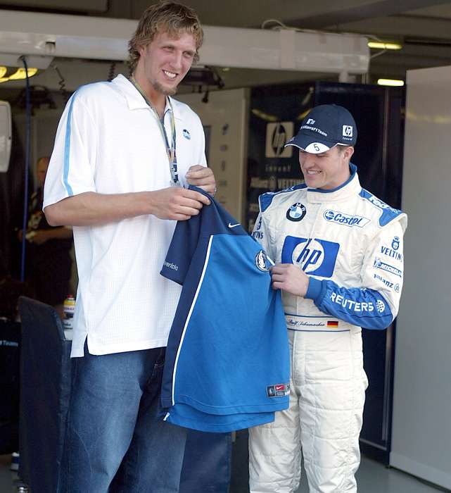 Dirk Nowitzki and Ralf Schumacher