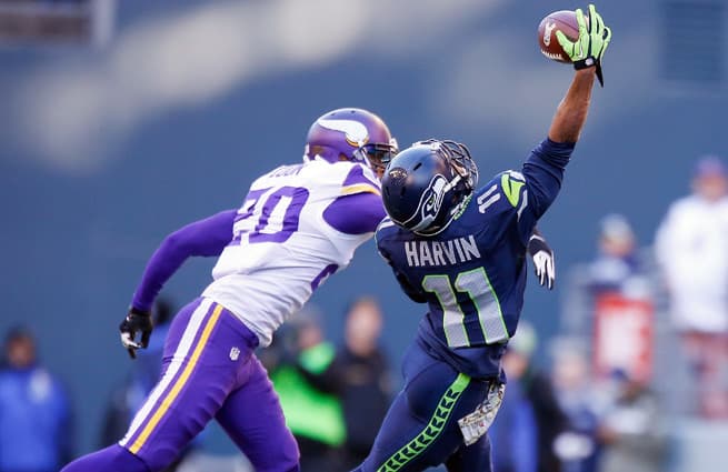 Percy Harvin played only 16 snaps in his Seahawks debut, finishing with one catch and one kick return.
