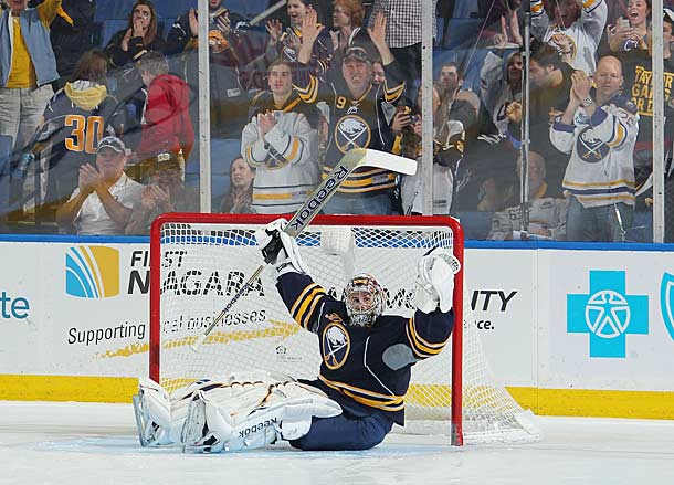 Goalie Ryan Miller of the Buffalo Sabres